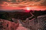 Poster The Great Wall Of China Sunset