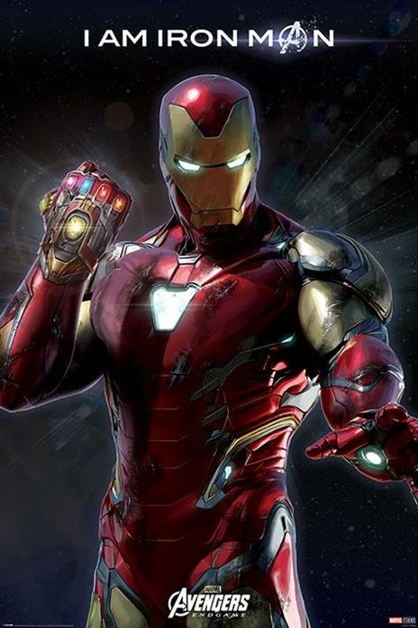 Poster 61X91,5 Cm Marvel. Avengers. Endgame. I Am Iron Man