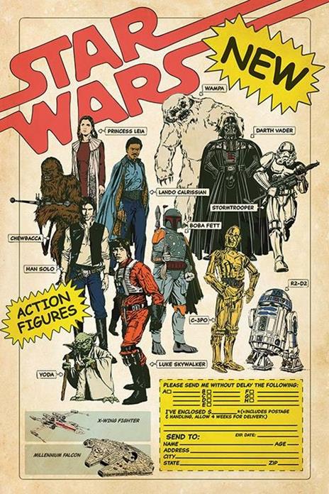 Maxi Poster 61x91,5 Cm Star Wars. Action Figures