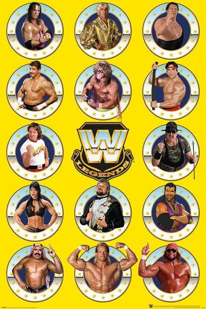 Pyramid WWE: Legends Chrome (Maxi Poster 61x91,5cm) Merchandising Ufficiale