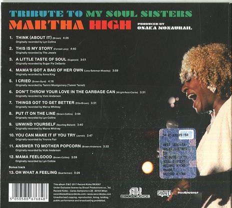Tribute to my Soul Sisters - CD Audio di Martha High - 2