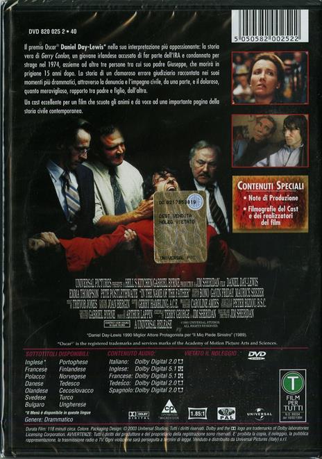 Nel nome del padre di Jim Sheridan - DVD - 2