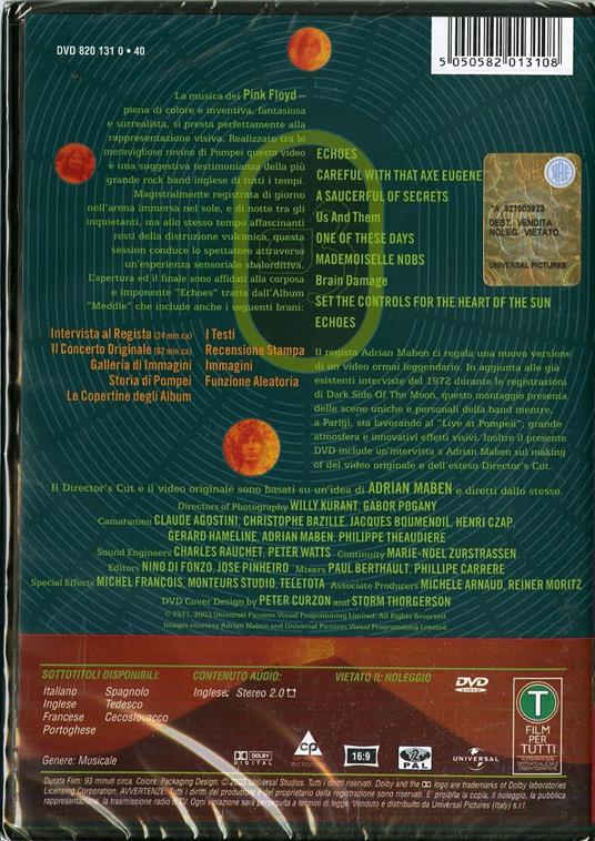 Pink Floyd. Live at Pompei (DVD) - DVD di Pink Floyd - 2