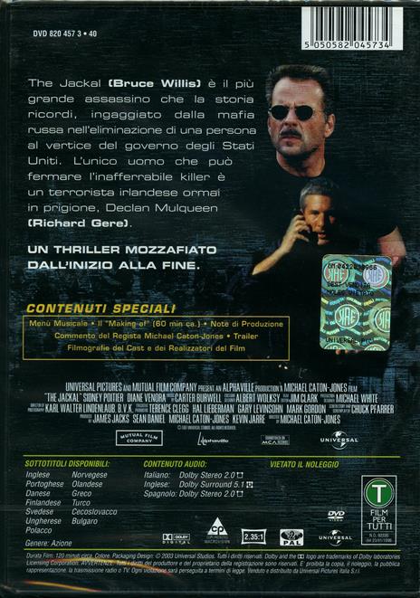 The Jackal di Michael Caton-Jones - DVD - 2