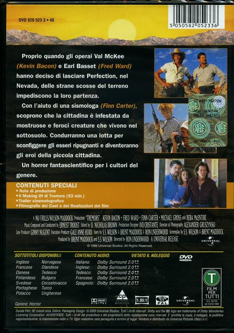 Tremors (DVD) di Ron Underwood - DVD - 2