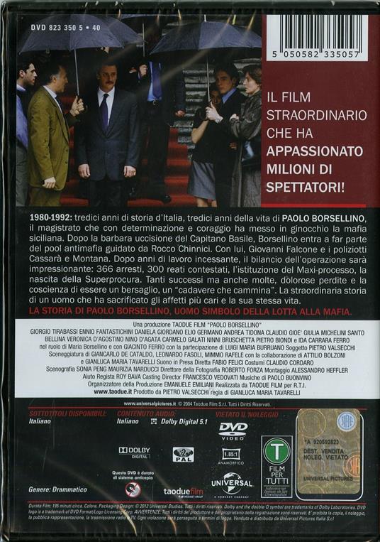 Paolo Borsellino di Gianluca Maria Tavarelli - DVD - 2