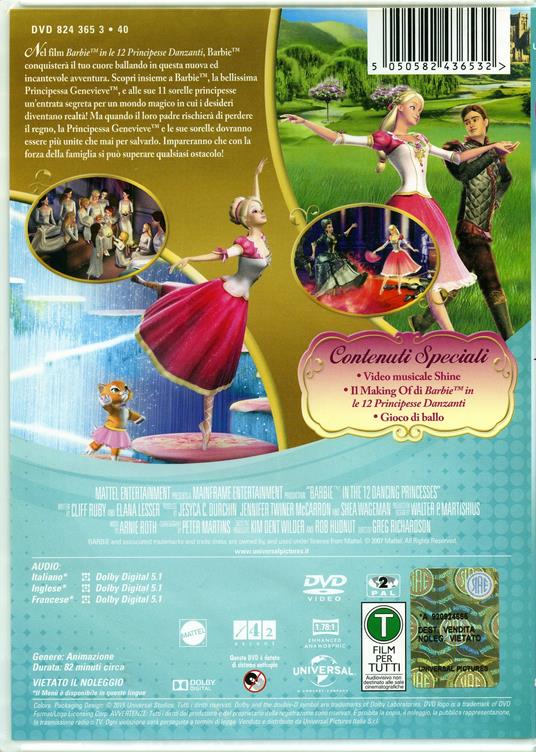 Barbie e le 12 principesse danzanti (DVD) di Greg Richardson - DVD - 2
