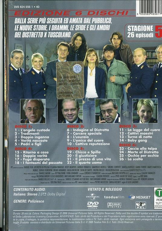 Distretto di polizia. Stagione 5 (6 DVD) di Lucio Gaudino - DVD - 2