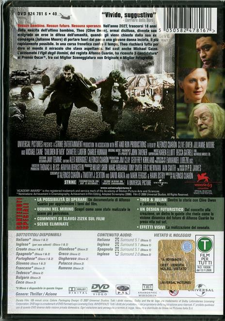 I figli degli uomini (2 DVD)<span>.</span> Special Edition di Alfonso Cuaron - DVD - 2
