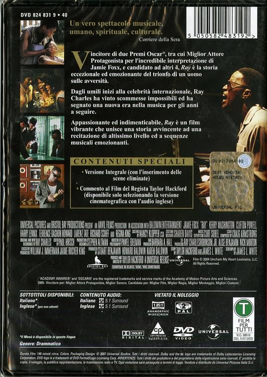 Ray di Taylor Hackford - DVD - 2