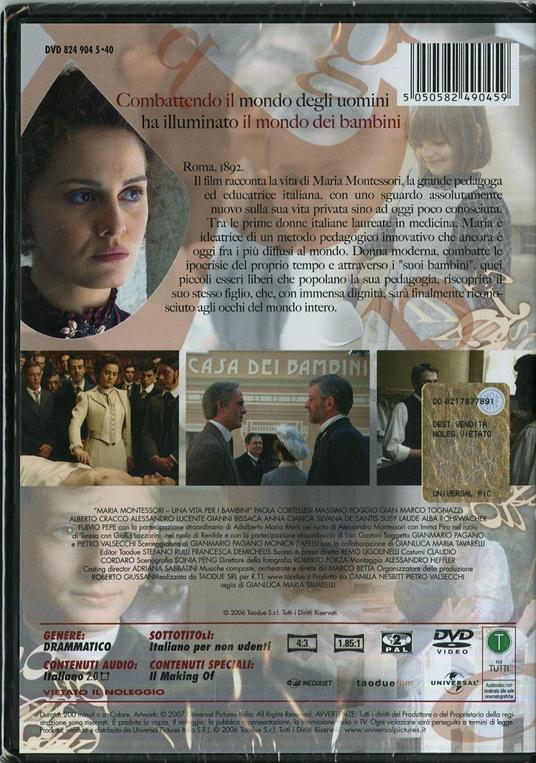 Maria Montessori. Una vita per i bambini di Gianluca Maria Tavarelli - DVD - 2