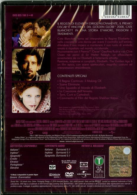 Elizabeth. The Golden Age di Shekar Kapur - DVD - 2