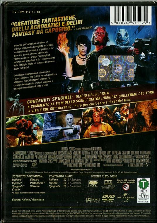 Hellboy. The Golden Army (1 DVD) di Guillermo Del Toro - DVD - 2