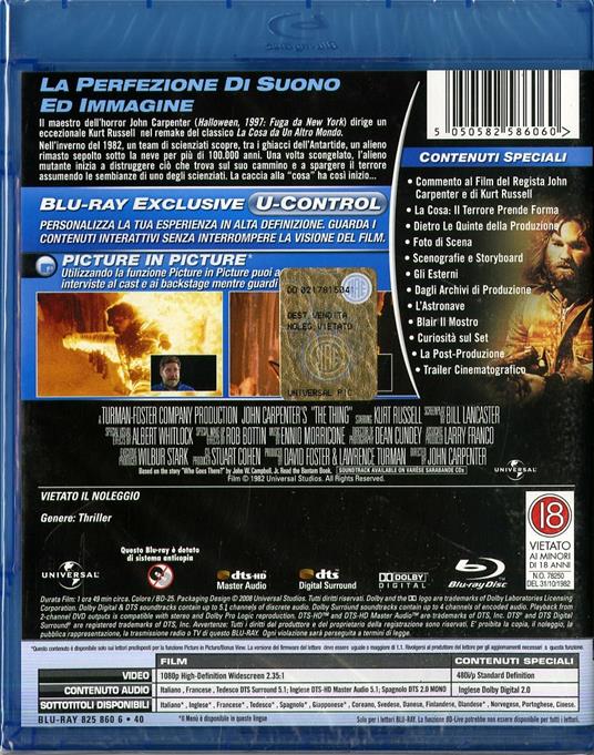 La cosa (Blu-ray) di John Carpenter - Blu-ray - 2