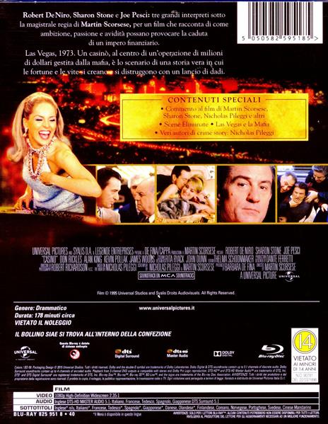 CasinòBlu-ray<span>.</span> Edizione 20° anniversario di Martin Scorsese - Blu-ray - 2
