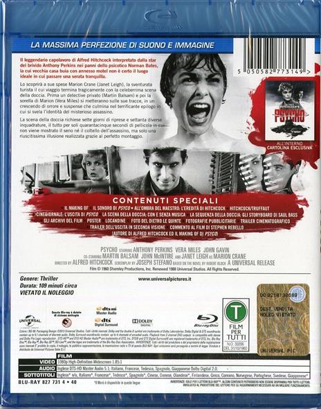 Psyco (Blu-ray) di Alfred Hitchcock - Blu-ray - 2