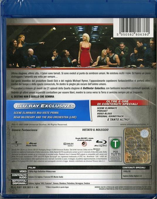 Battlestar Galactica. Stagione 4 (6 Blu-ray) di Michael Rymer,Anthony Hemingway,Michael Nankin,Edward James Olmos - Blu-ray - 2