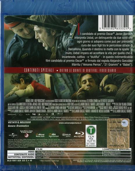 Biutiful di Alejandro González Iñárritu - Blu-ray - 2