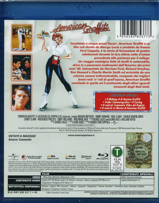 American Graffiti (Blu-ray) di George Lucas - Blu-ray - 2