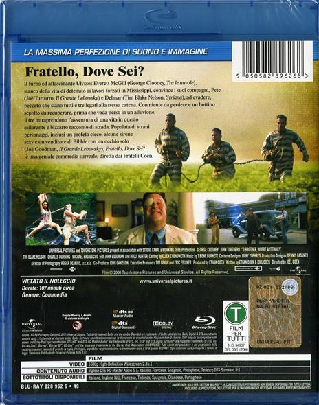 Fratello, dove sei? (Blu-ray) di Joel Coen - Blu-ray - 2
