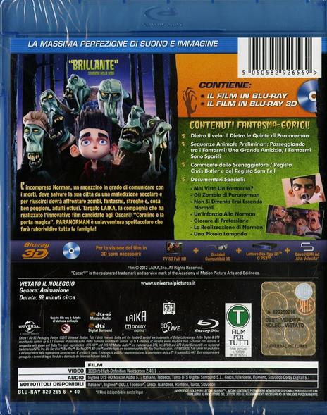 ParaNorman 3D (Blu-ray + Blu-ray 3D) di Chris Butler,Sam Fell - 2