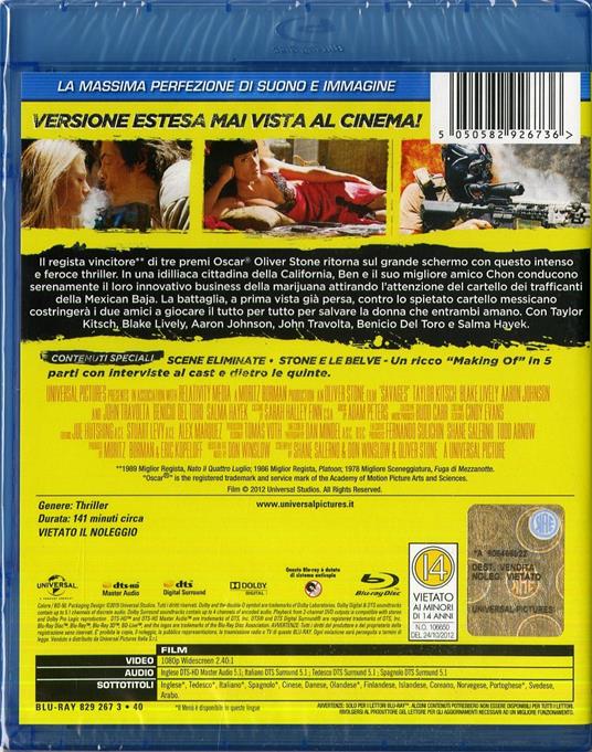 Le belve di Oliver Stone - Blu-ray - 2