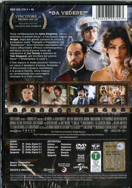 Anna Karenina di Joe Wright - DVD - 2