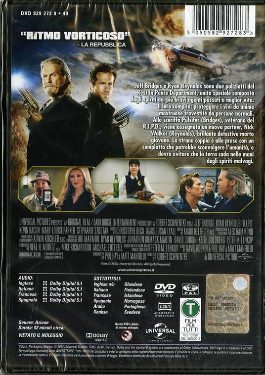 R.I.P.D. Poliziotti dall'aldilà di Robert Schwentke - DVD - 2
