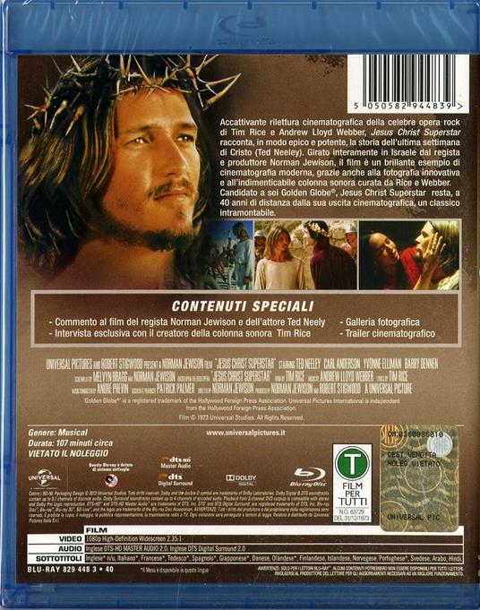 Jesus Christ Superstar (Blu-ray)<span>.</span> 40th Anniversary Edition di Norman Jewison - Blu-ray - 2