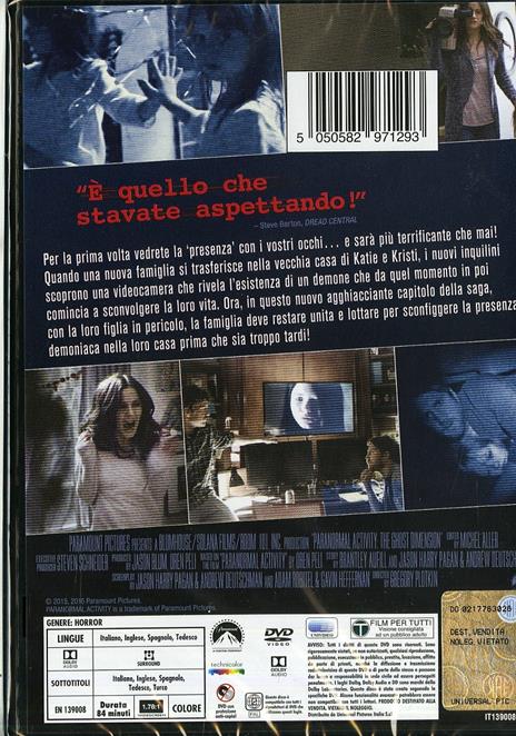 Paranormal Activity. La dimensione fantasma di Gregory Plotkin - DVD - 2