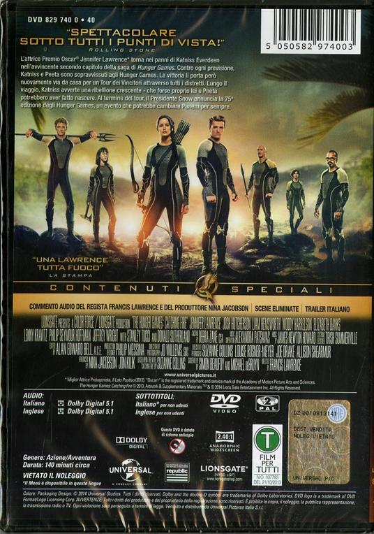 Hunger Games. La ragazza di fuoco di Francis Lawrence - DVD - 2