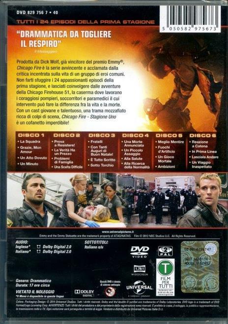Chicago Fire. Stagione 1. Serie TV ita (6 DVD) di Joe Chappelle,Jean de Segonzac,Tom DiCillo - DVD - 2