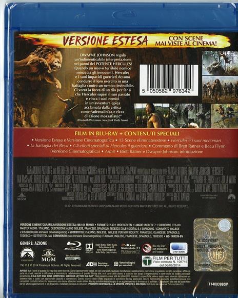 Hercules. Il guerriero. Versione estesa (Blu-ray) di Brett Ratner - Blu-ray - 2