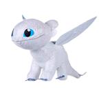 Dragon Trainer 3. Peluche Furia Chiara Lungo 32 Cm Con Effetto Glow In The Dark Su Ali E Occhi
