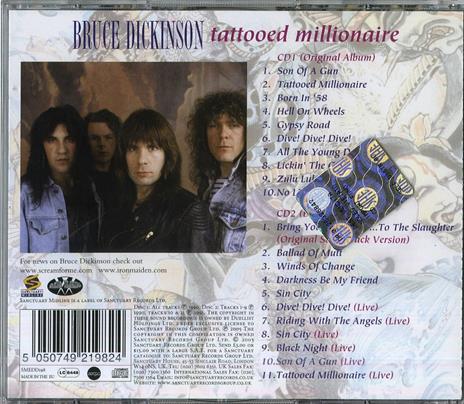 Tattoed Millionaire (Deluxe Edition) - CD Audio di Bruce Dickinson - 2