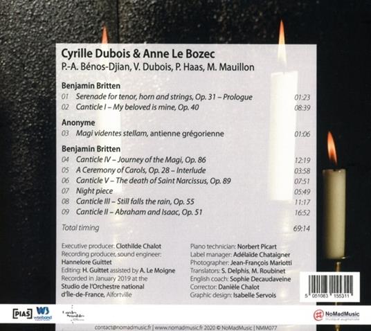 Canticles - CD Audio di Benjamin Britten - 2
