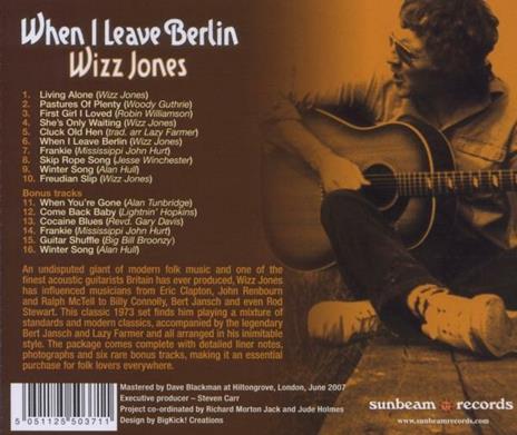 When I Leave Berlin - CD Audio di Wizz Jones - 2