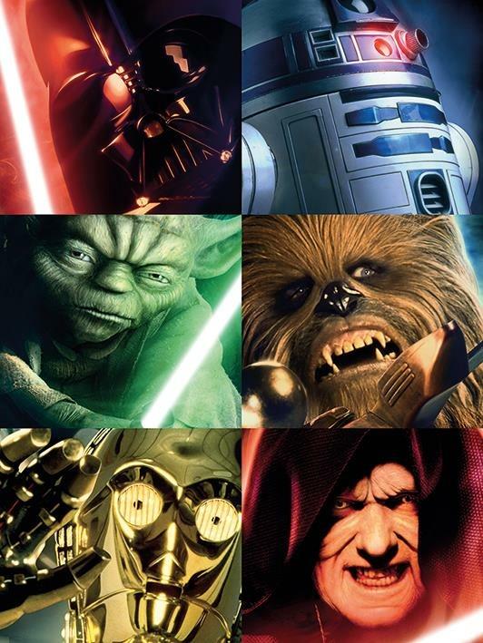 Stampa Su Tela Star Wars Squares 30X40