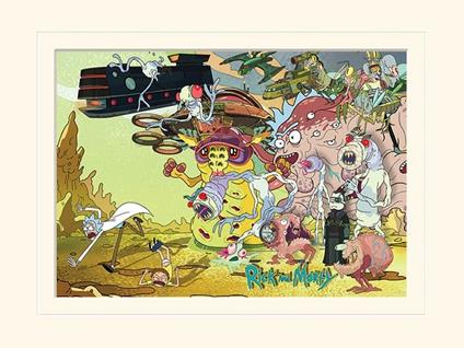 Stampa 30X40 Cm Rick And Morty. Creature Barrage
