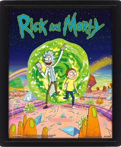 Poster Lenticolare 3D Rick And Morty Portal