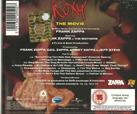 Roxy the Movie - CD Audio + DVD di Frank Zappa - 2