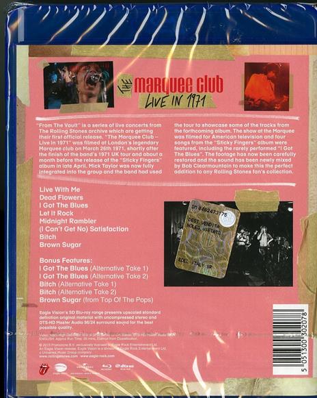 The Rolling Stones. From The Vault: The Marquee (Live in 1971) (Blu-ray) - Blu-ray di Rolling Stones - 2