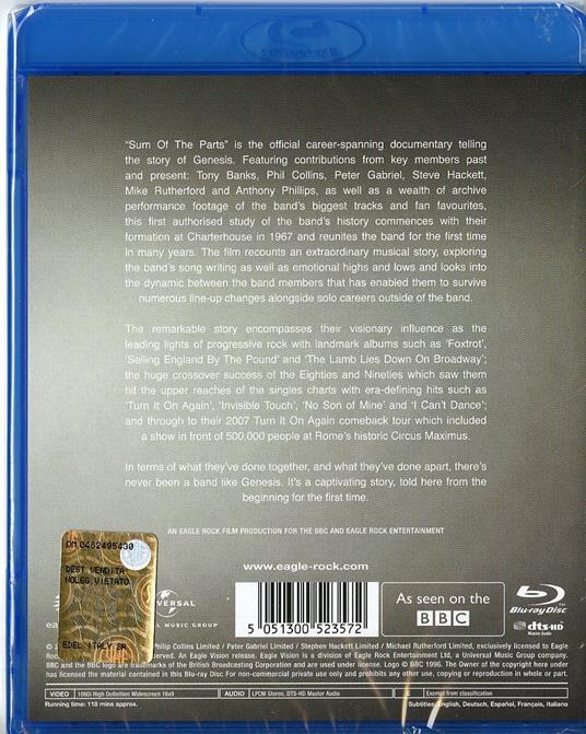 Genesis. Sum of the Parts (Blu-ray) - Blu-ray di Genesis - 2