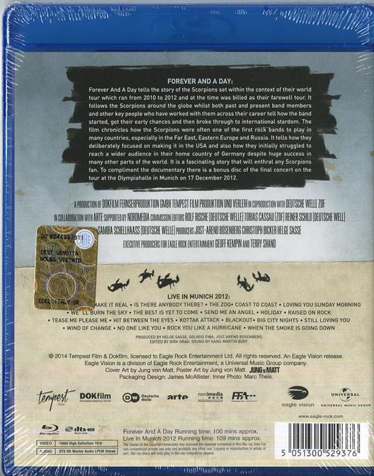 Scorpions. Forever And A Day. Live in Munich 2012 (2 Blu-ray) - Blu-ray di Scorpions - 2
