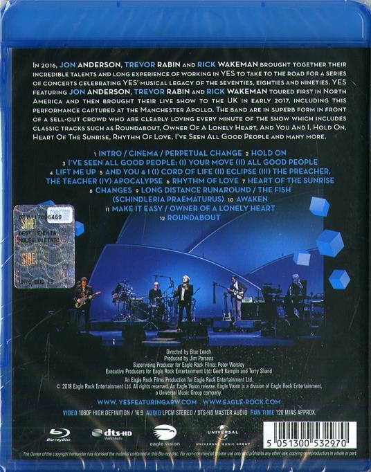 Live at the Apollo (Blu-ray) - Blu-ray di Yes - 2