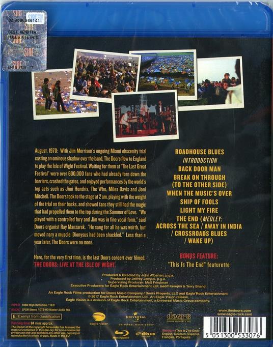 Live at the Isle of Wight Festival 1970 (Blu-ray) - Blu-ray di Doors - 2