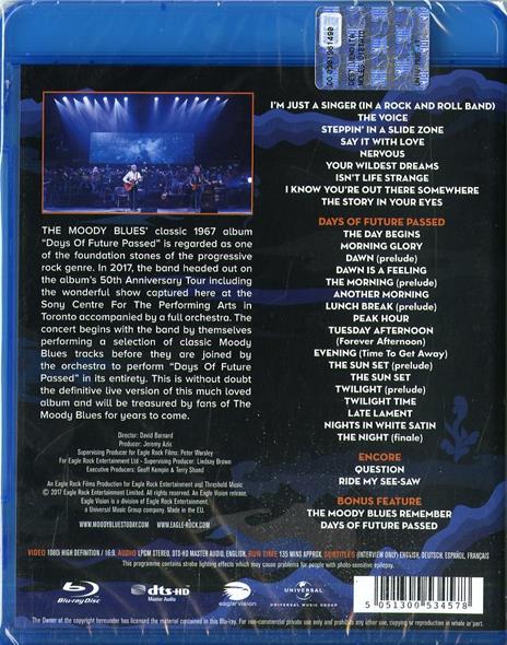 Days of Future Passed Live (Blu-ray) - Blu-ray di Moody Blues - 2