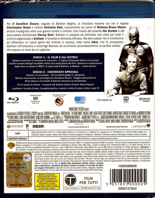 Il Cavaliere Oscuro (2 Blu-ray) di Christopher Nolan - Blu-ray - 3