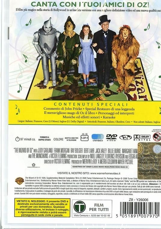 Il mago di Oz. Con Karaoke (1939) di Victor Fleming - DVD - 2