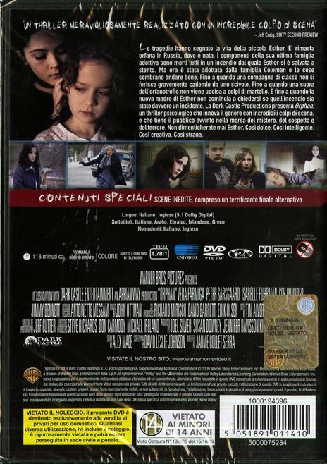 Orphan di Jaume Collet-Serra - DVD - 2